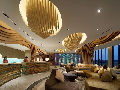 Параметрические элементы интерьера отеля Hotel Jen Johor в Малайзии